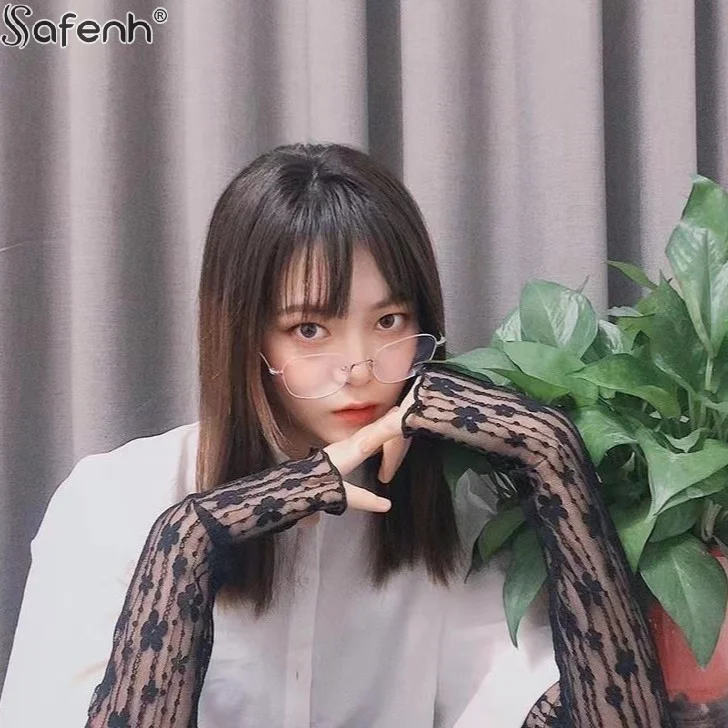 Women Lolita Jk Lace Arm Sleeves Lace Sun Protection SleevesmProtection Summer Cooling Arm Cover With UV Defense For  Cycling