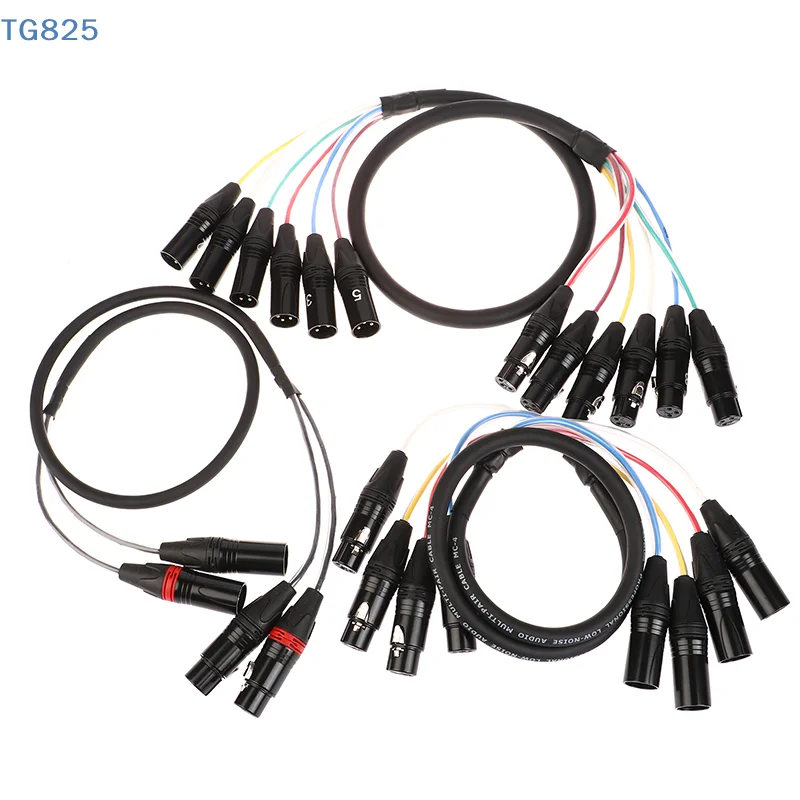 【AN】【AN】2 4 6 Channel Professional Multi-Media 3 Pin XLR Cable Male To Female Balanced Audio Extension Cord