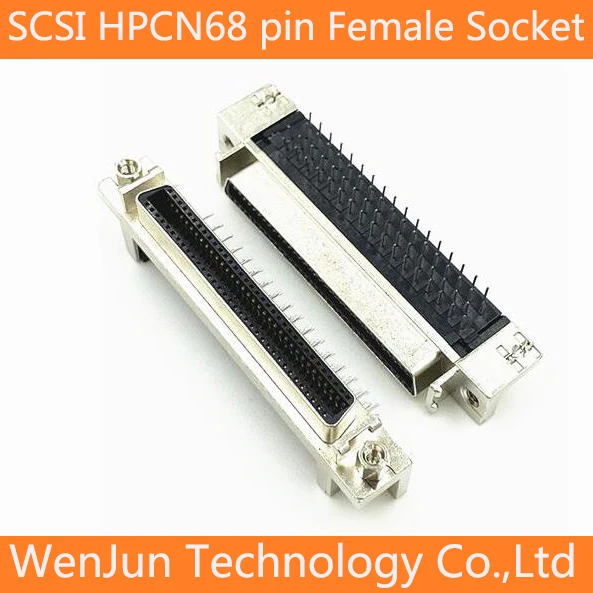 SCSI HPCN68 Pin Female Socket SCSI HPCN68pin Straight Needle and elbow Needle Welding Connector