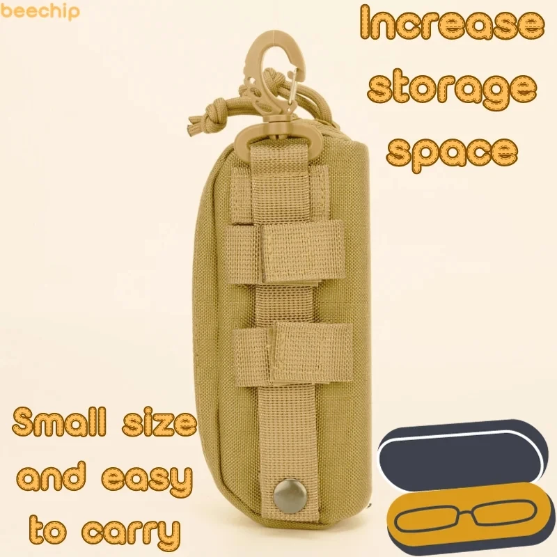 Outdoor Tactical Nylon Hard Case Glasses Box With Molle System Protection Box Accessory Pack Sunglasses Bag view 2