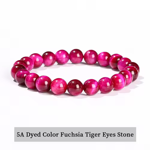JD Natural Stone Beads Bracelet Amethyst Tiger Eye Crystal Quartz Agate Gem Beads Bangles Women Men Reiki Healling Jewelry Gift - Image 8