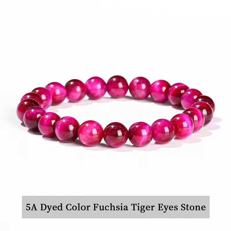 JD Natural Stone Beads Bracelet Amethyst Tiger Eye Crystal Quartz Agate Gem Beads Bangles Women Men Reiki Healling Jewelry Gift - Image 8