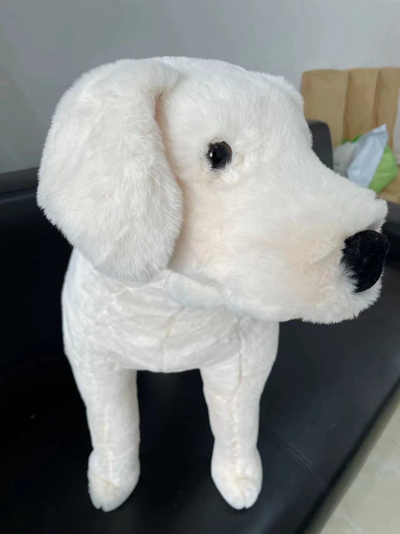 

New White Labrador Retriever Cute Plush Toy Big Soft Simulation Animal Dog Doll Christmas Birthday Gift Deco 76x26x57cm DY10140