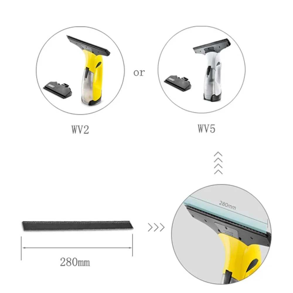 2pcs Scraper 280/250/170MM glass Cleaner washer Scrapers  For Karcher WV50 WV60 WV70 WV75 WV2 WV5 Glass glass Clean Scraper