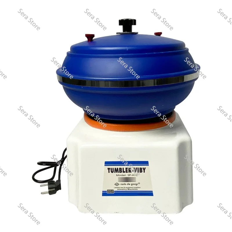 12-Inch Vibration Polisher Jade Polishing Grinder Jewelry Round Shaking Finishing Machine