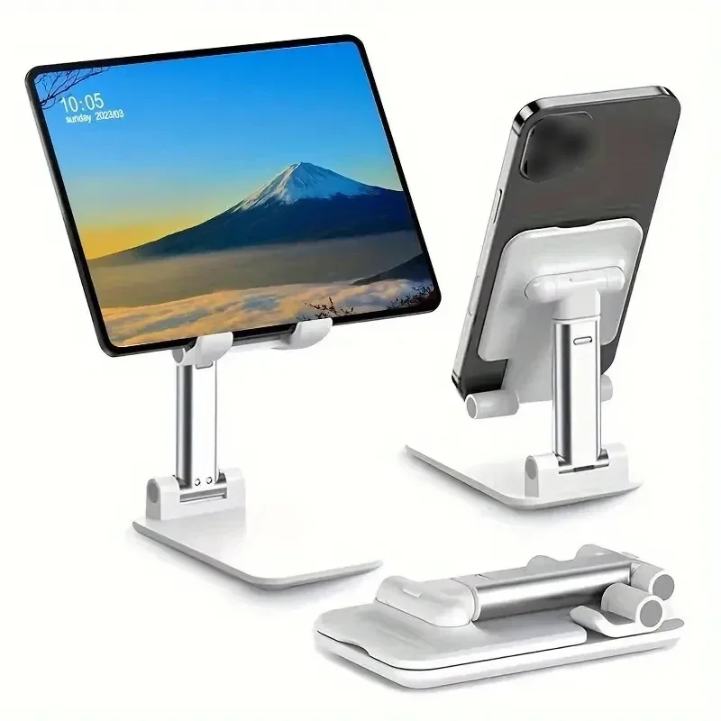 Suporte dobrável para celular, tablet, mesa de montagem, flexível, ajustável, suporte preguiçoso ao vivo para todos os telefones