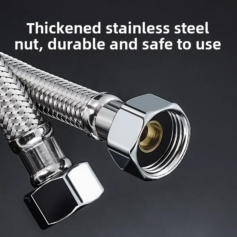 

Hose connecting pipe Toilet water heater 304 stainless steel braided hot and cold high pressure explosion-proof hose