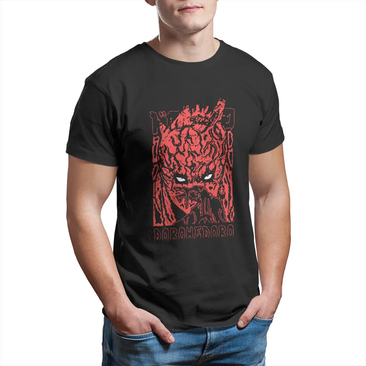 Men Shin DOROHEDORO Manga Anime Design T Shirt  for men Pure Cotton Clothing Novelty Gift Idea T-Shirt