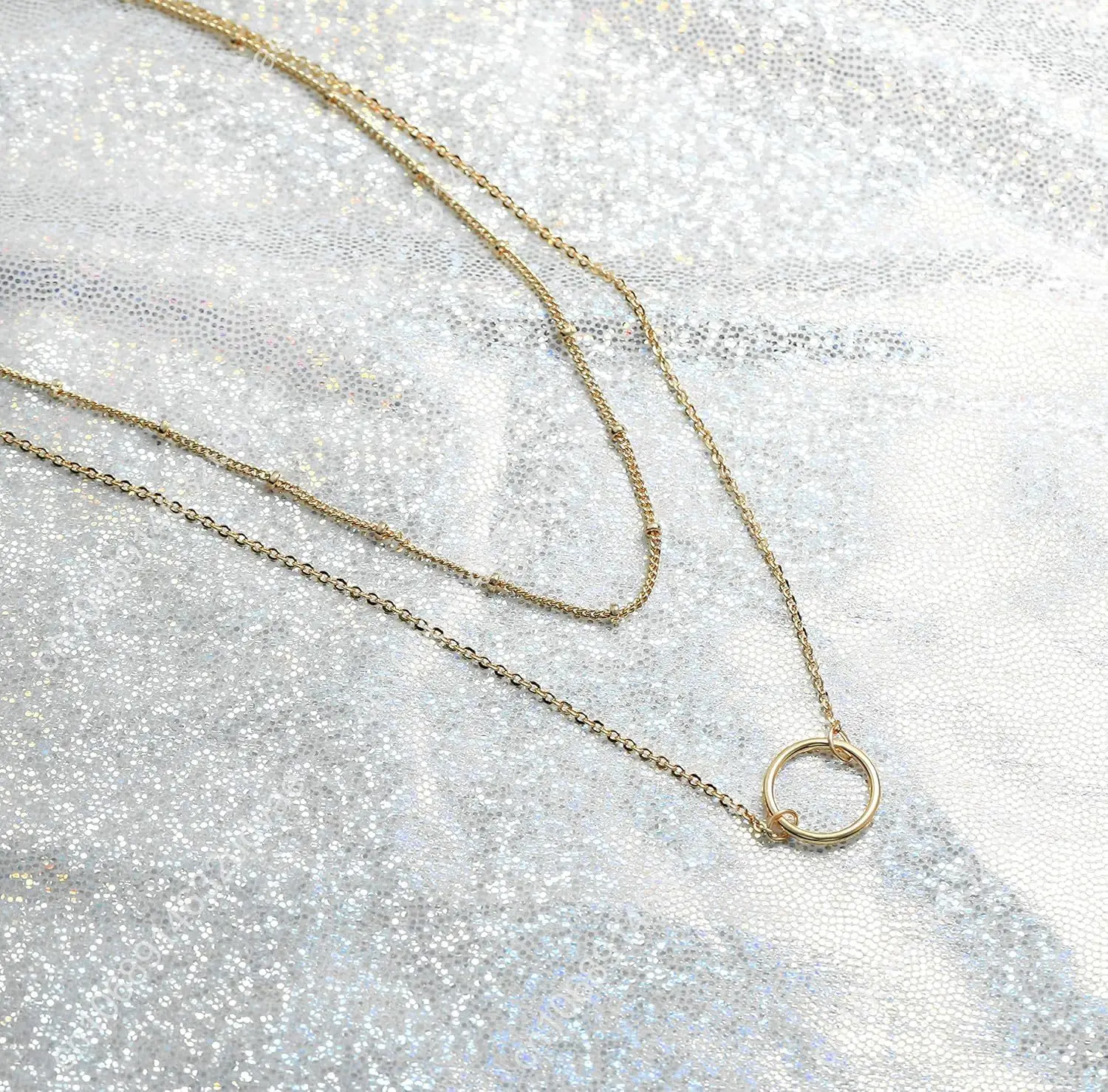 Layered สร้อยคอหัวใจจี้ Handmade 18 K Gold Plated Dainty GOLD Choker Arrow Bar Layering สร้อยคอยาวสําหรับผู้หญิง