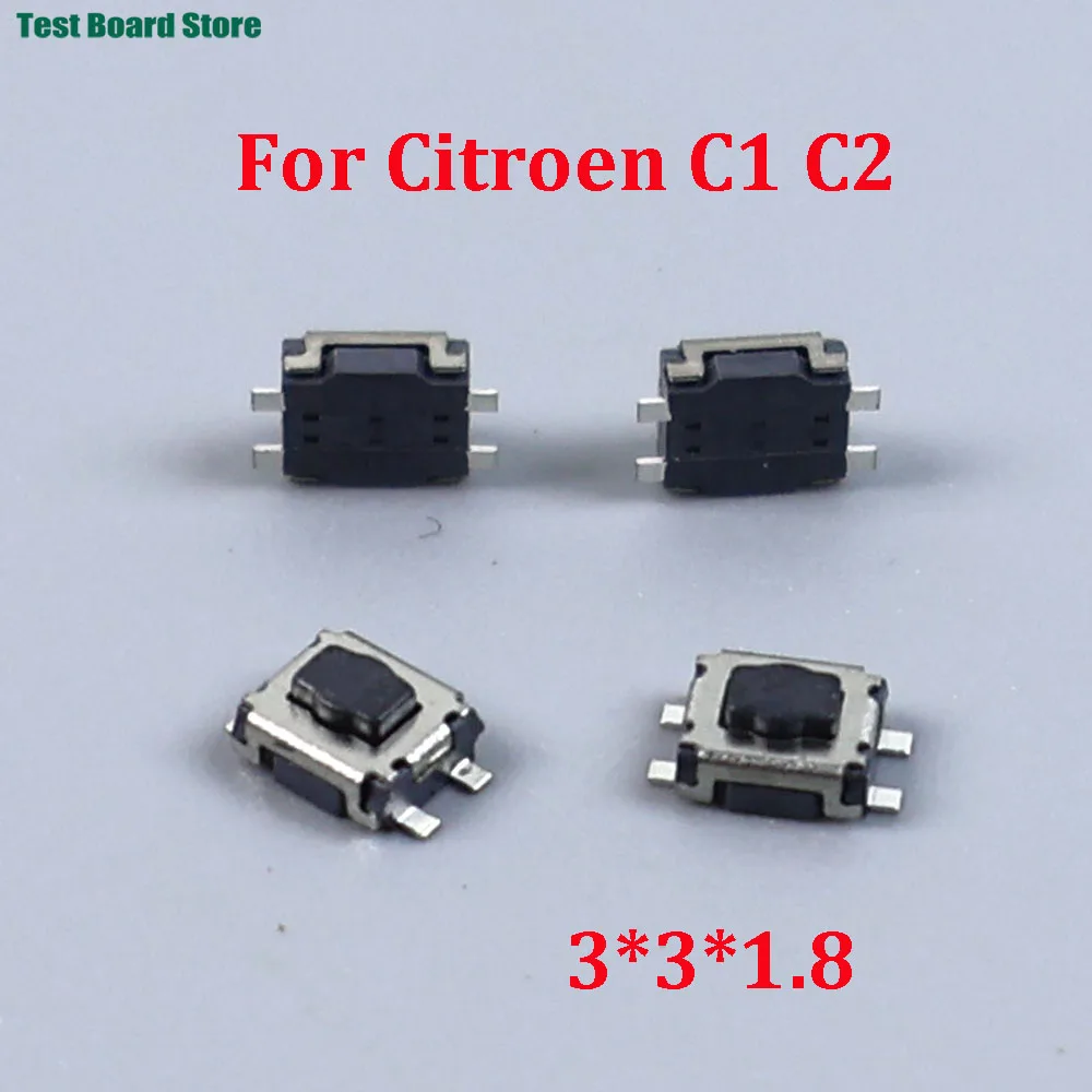 20/50/100Pcs Micro Switch for Peugeot 307 308 Citroen Triumph Sega Car Remote Control Key Tactile Tact Push Button Switch 4Pin