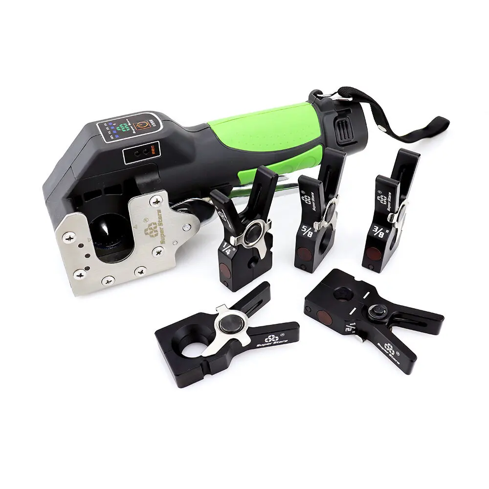 Electric Flaring Tool Kit ST-E900 Possess 2200 mAh Powered Copper Aluminum Pipe 5 Sizes Clamps Copper Tube Flare Gauge Set