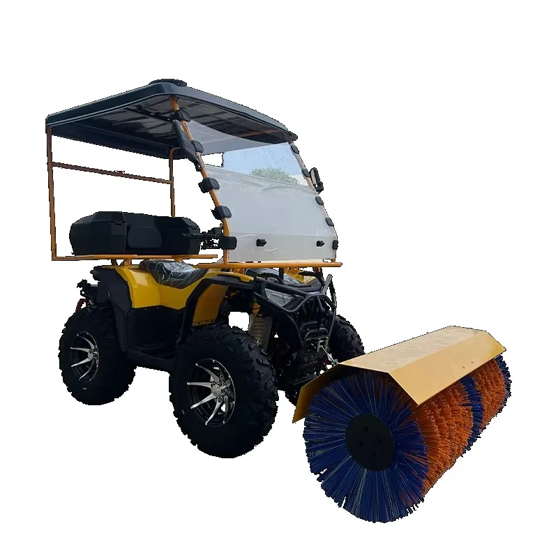 Customized ATV Snowplow Efficient Ride-on Snow Large Snow Thrower Machine Snow Sweeping Tractor For Sale