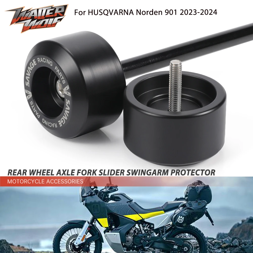 

Rear Wheel Crash Axle Fork Slider Motorcycle Swingarm Spools Protector For HUSQVARNA Norden 901 2023-2024 Motocross Accessories