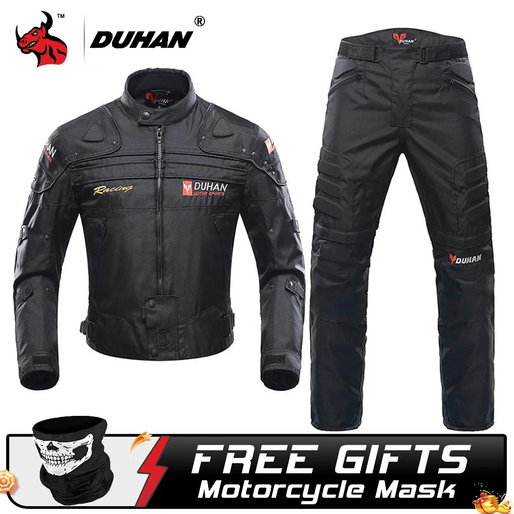 

DUHAN Motorcycle Jacket Men Moto Jacket Pants Windproof Motocross Jacket Touring Riding Protective Gear Spain/Russia Available