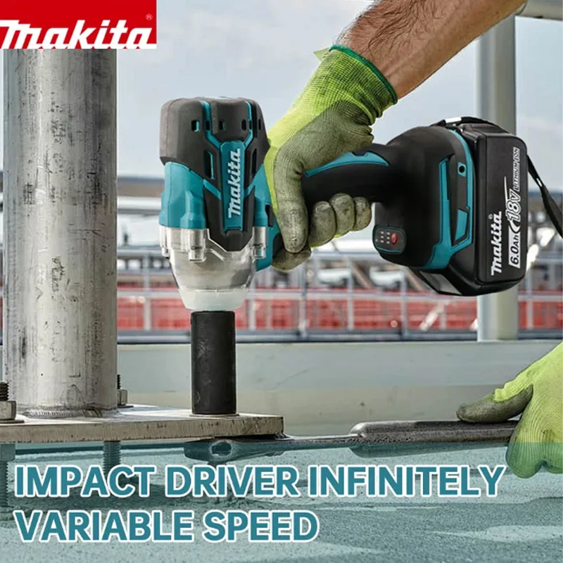 Llave de Impacto Inalámbrica Recargable de Alto Torque Makita DTW285, Batería de Litio de 18V, Herramienta Manual Multifuncional