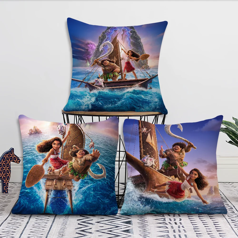 MINISO Cartoon M-Moana 2 Cool cushion cover Living Room Headboard Bedroom Office Cushion Cushion Sofa Nap Time Pillow Case