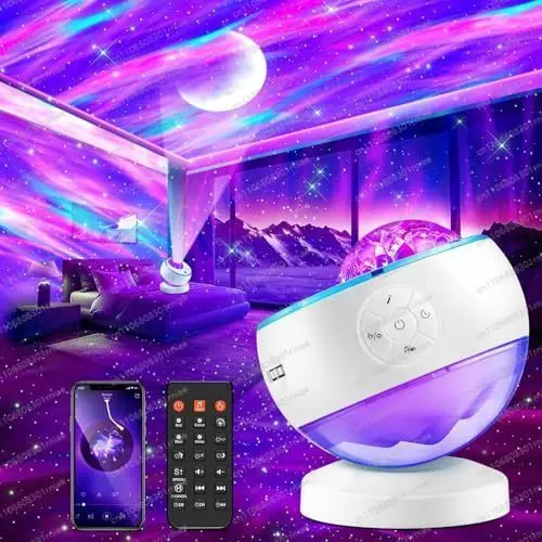 

Northern Lights Projector Galaxy Projector For Bedroom Speakers Aurora Equipment Projector, Remote Timer Star Equipment