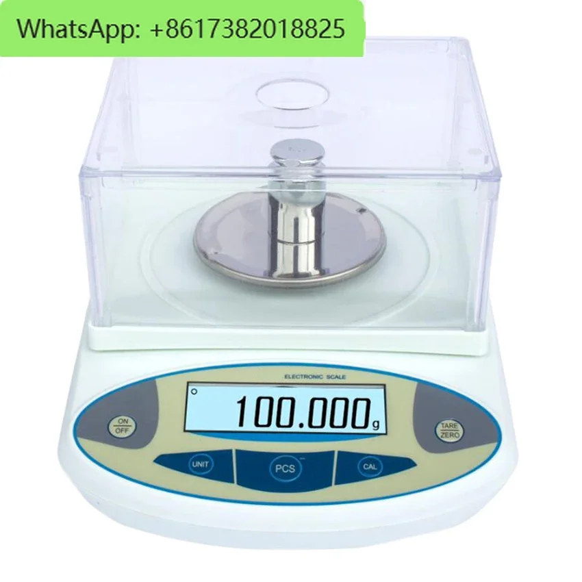 200/300gx0.001g Electronic Balance Scale with Windshield High Precision Laboratory Solid Analytical Digital Balance Scale