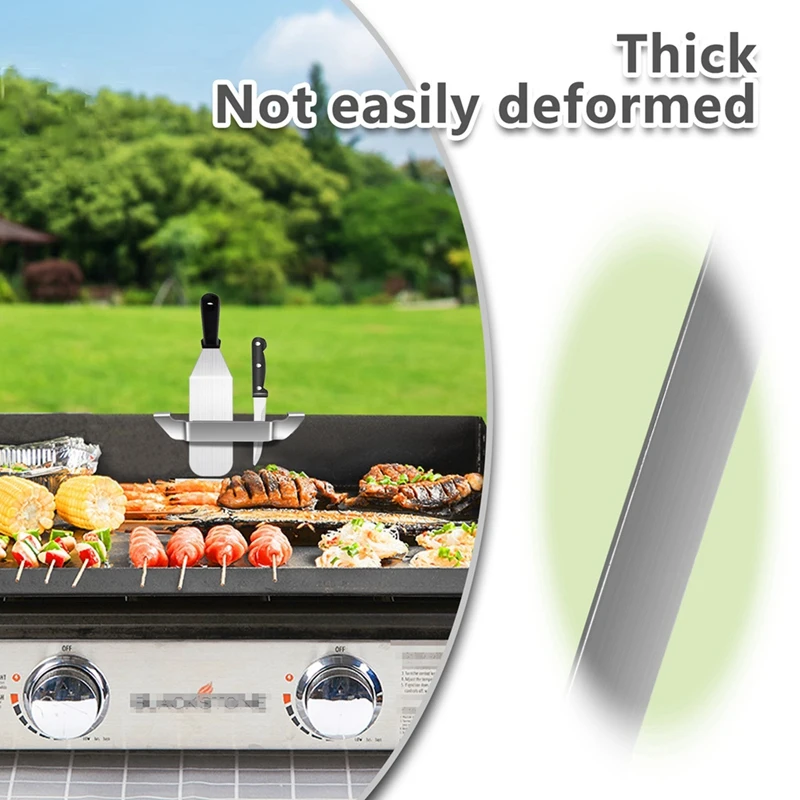 1 Piece Stainless Steel Grill Barbecue Tool Hold Rack Camp Chef Camping Picnic BBQ Essentials (27Cm)