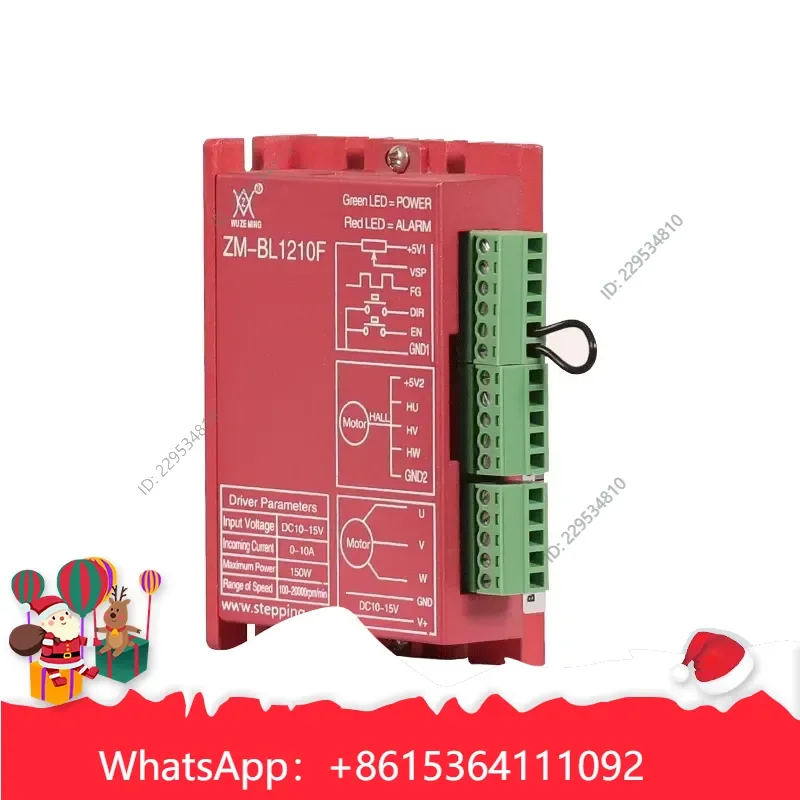 Widely Applied for Brushless DC Motor Controller ZM-BL1210F Motor Driver DC 10V 12V 15V 10A Power 100W for Cost effective，1pc