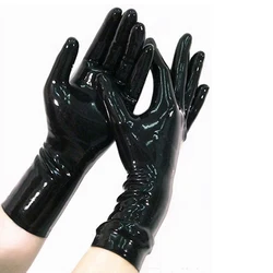 Sexy Latex Gummi Rubber Short Gloves For Women Men Clothing S-LA033