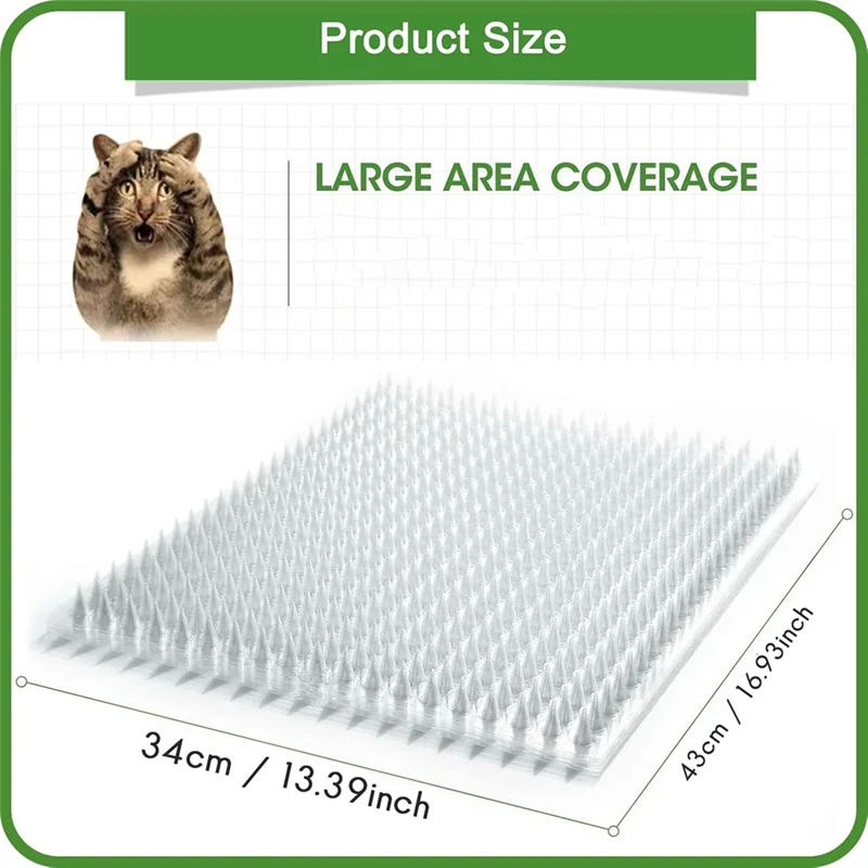 Paquete de 10 alfombrillas para dispersión B50C para gatos con picos, alfombrilla repelente para gatos disuasoria para interiores, almohadillas de entrenamiento para mantener los perros y gatos fuera del sofá