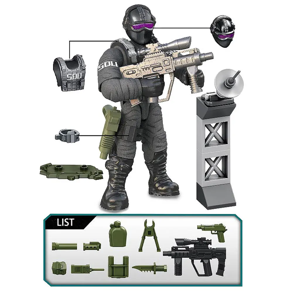 Guerra Mondiale 2 WW2 Esercito Soldati Militari SWAT Forze Speciali Figure Modello Building Blocks Mattoni Giocattoli Per Bambini Regalo 1 pz Casuale