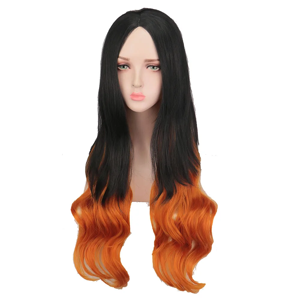 Anime Demone Slayer Kimetsu No Yaiba Kamado Ne.zu.ko Parrucca Cosplay Donne Capelli sintetici resistenti al calore Parrucche di Halloween Festa in costume