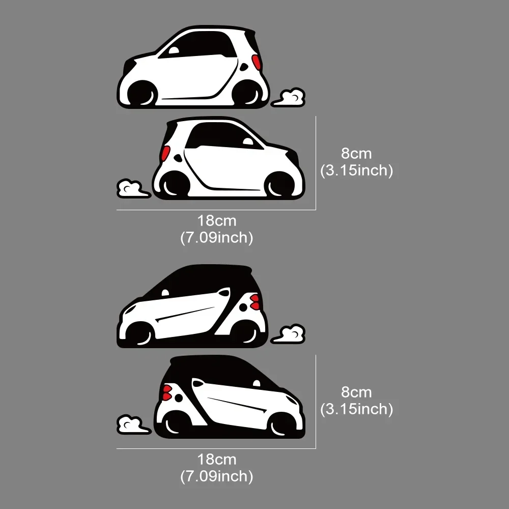 Vinyl Car Body Stickers Decals Racing Styling Accessories For Mercedes Benz Smart Fortwo W451 W453 view 6