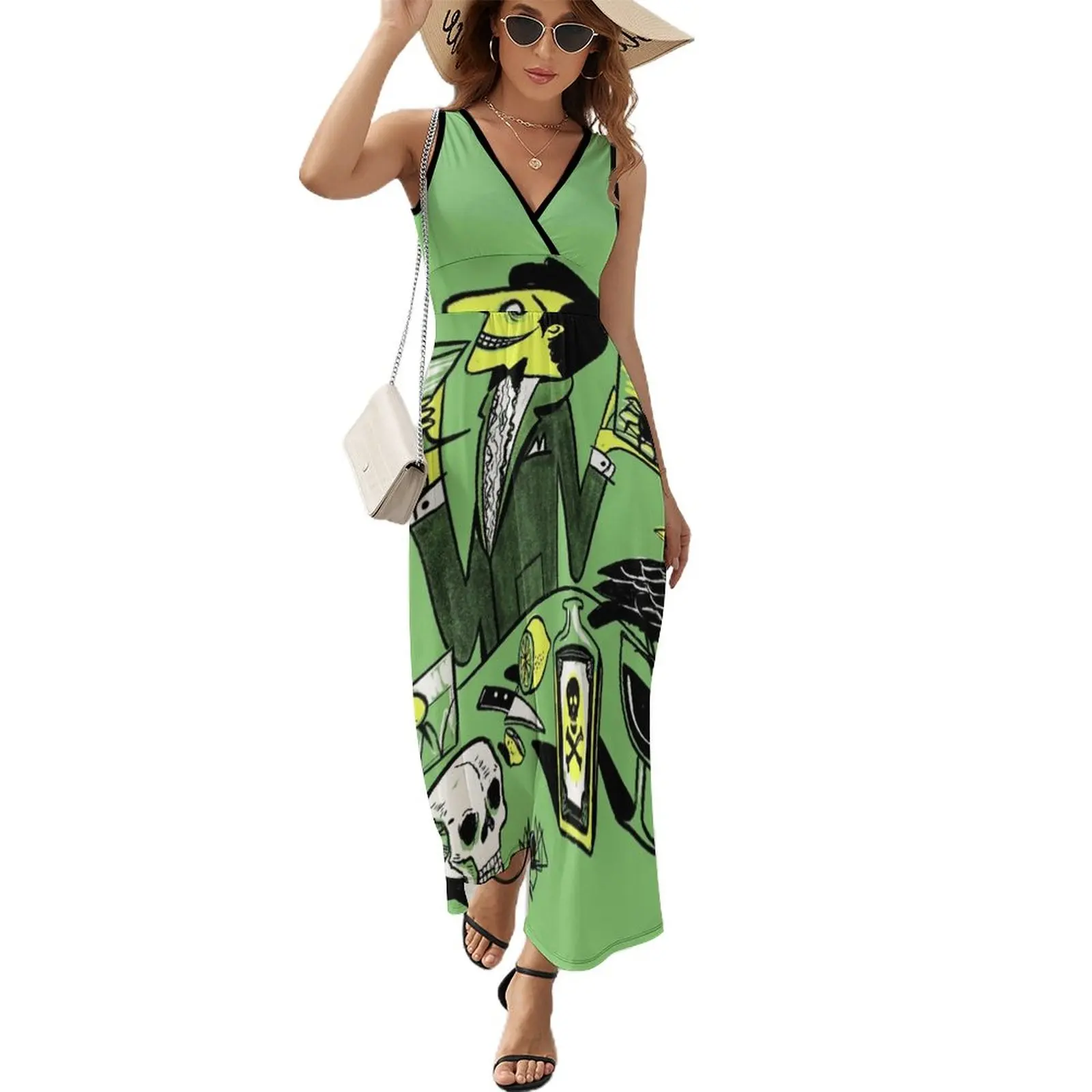 Drinks With The Mad Scientist Next Door Sleeveless Dress festival outfit women Dresses gala elegant women's sets