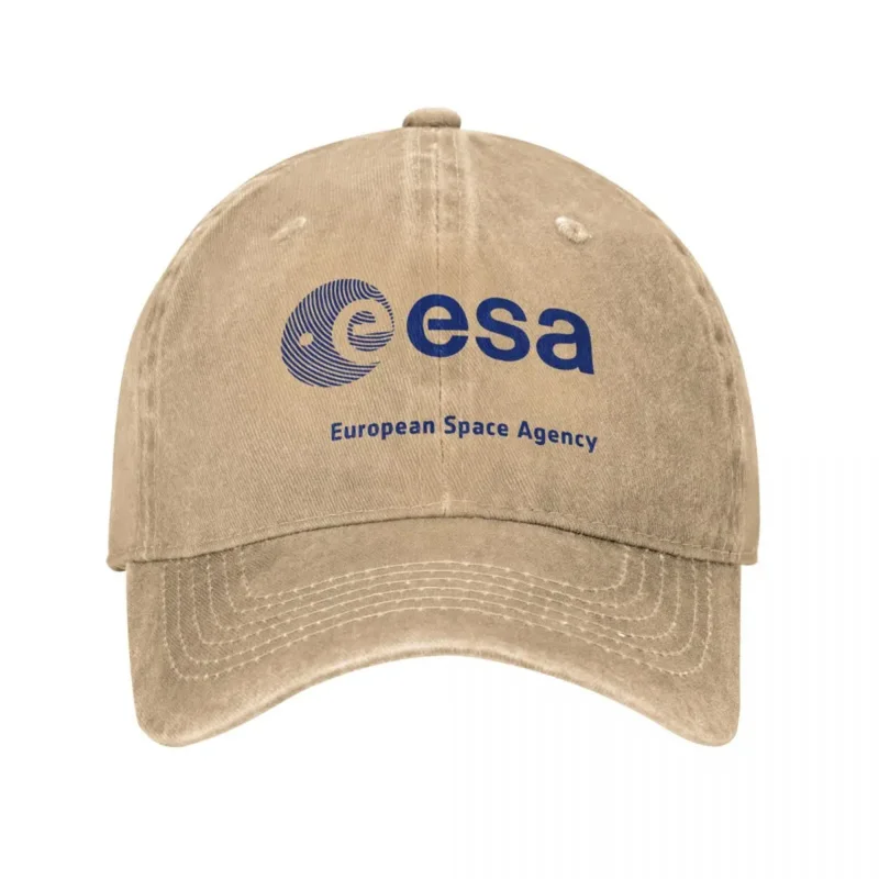 Retro EESA European Space Agency Baseball Cap Men Women Distressed Denim Headwear Esa Outdoor Running Golf Caps Hat