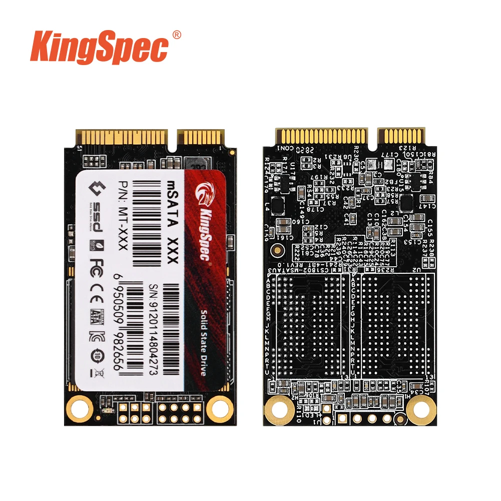 KingSpec mSATA SSD 128GB 256GB 512GBSSD 1TB HDD Mini PCIe Internal Solid State Drive Disk SSD Mini SATA For Dell Notebook PC