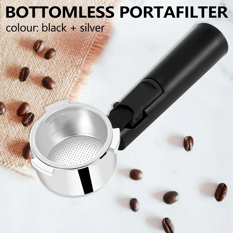 51Mm Bottomless Filter Coffee Machine Accessories Domestic Coffee Machine Accessories Bracket Handle Hollow Handle