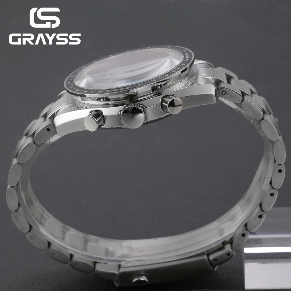 VK63 Gehäuse 39,7MM für Speed Master Metallgehäuse Lünette Chronograph für VK63 Uhrenzubehör Uhrenteile Passend für 20mm Armband – Detail 4