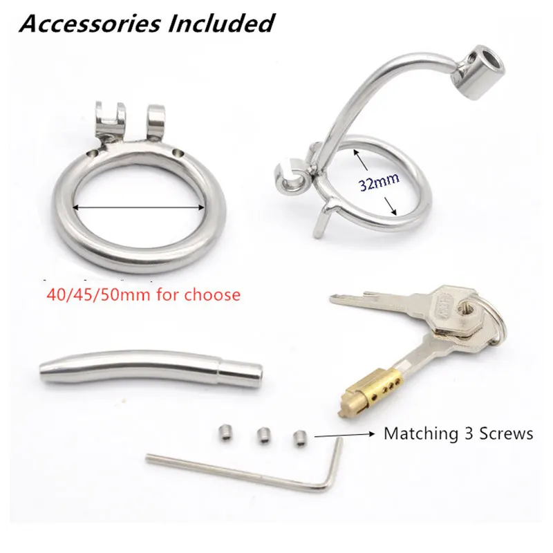 2020 New 316 Stainless Steel Male Chastity Device Cock Cage With Metal Catheter (8-10-12mm) BDSM Sex Toys Chastity Belt For Men