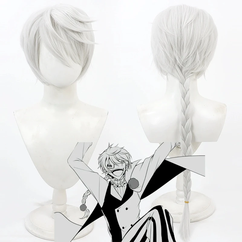 

High Quality Season 4 Nikolai Gogol Cosplay Wig Long White Braid Heat Resistant Synthetic Hair Halloween Costume Party Role Play