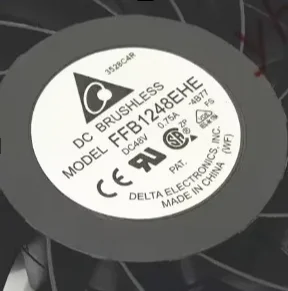 

Delta Electronics FFB1248EHE 4B77 DC 48V 0.75A 3-Wire 120x120x38mm Cooling Fan