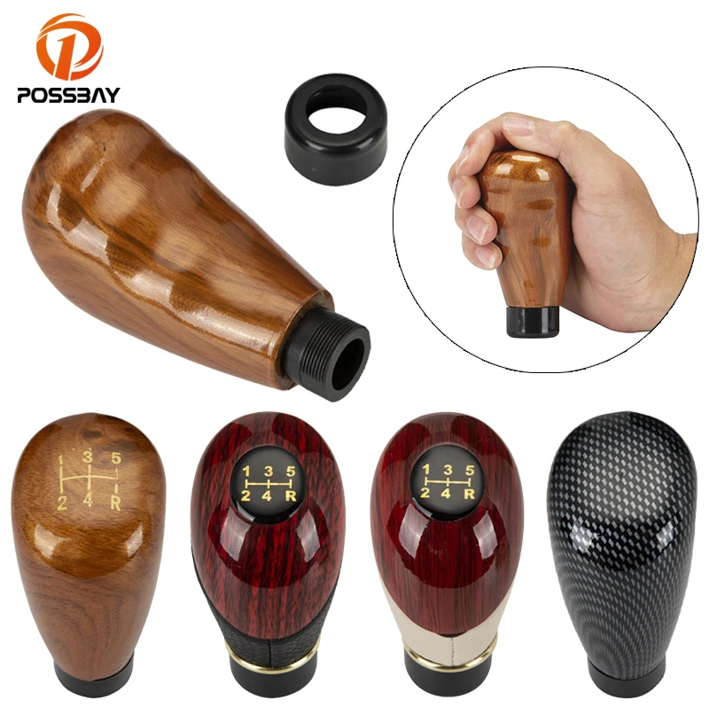 5 Speed Universal Car Gear Shift Knob Stick Lever Manual Gearbox Handle Carbon Fiber Cover Case Accessories Auto ручка кпп