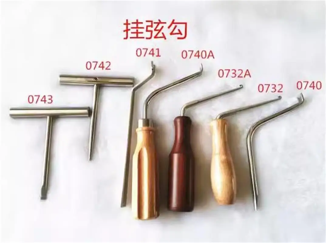 Piano tuning tool Vertical piano triangle string hook string distance gauge Stainless steel string stringer