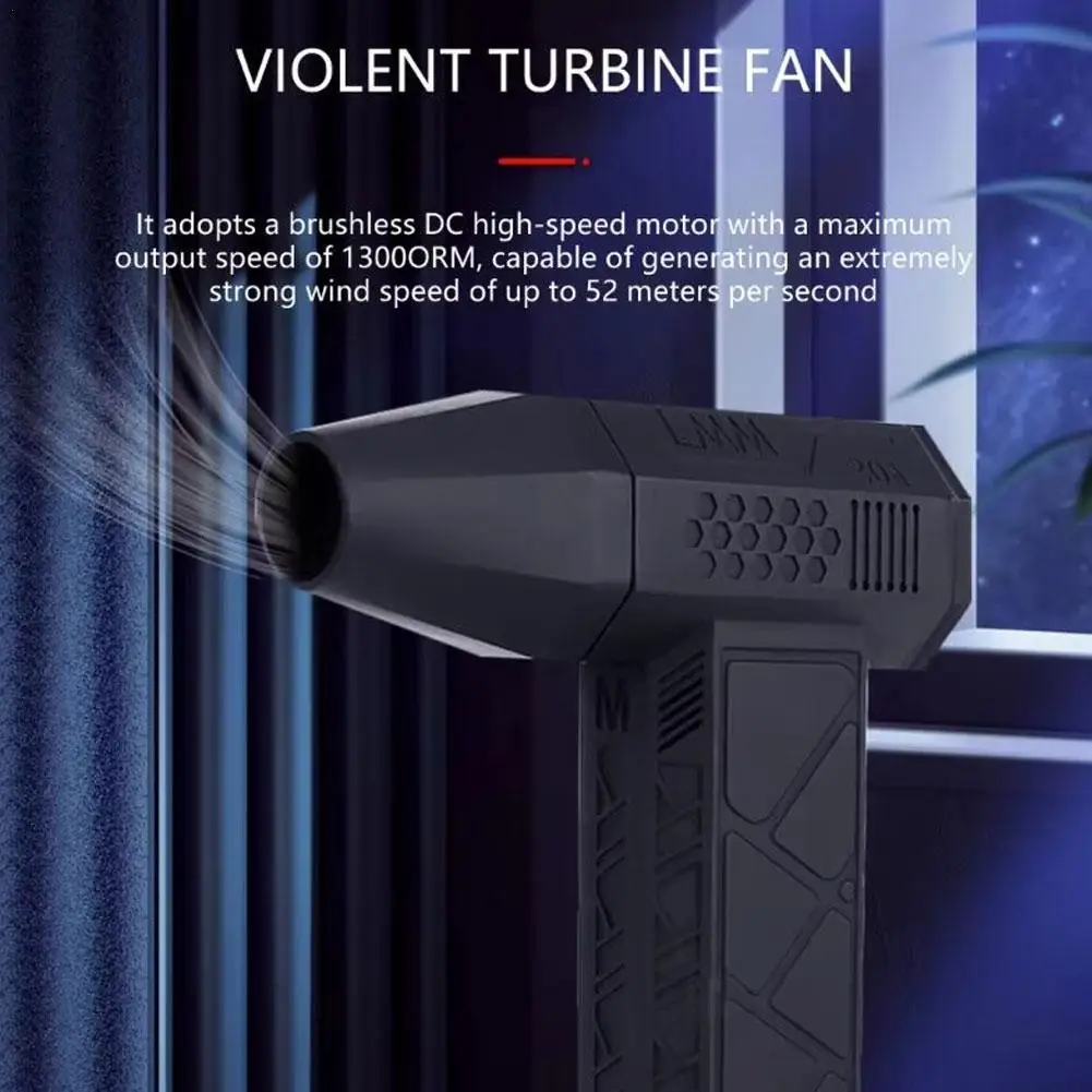 Violent Turbo Fan High-Speed Brushless Motor Fan Hair Dryer Fan Black White PAREK Motor Fan for E-commerce Platforms