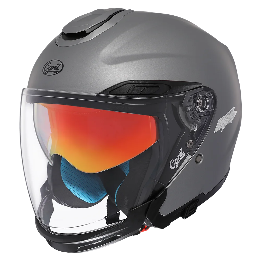 New Arrival Open Face 3/4 Motobike Helmets Double Visors Dot Approved Motorcross Helmets For Adults CYRIL R18 casco moto