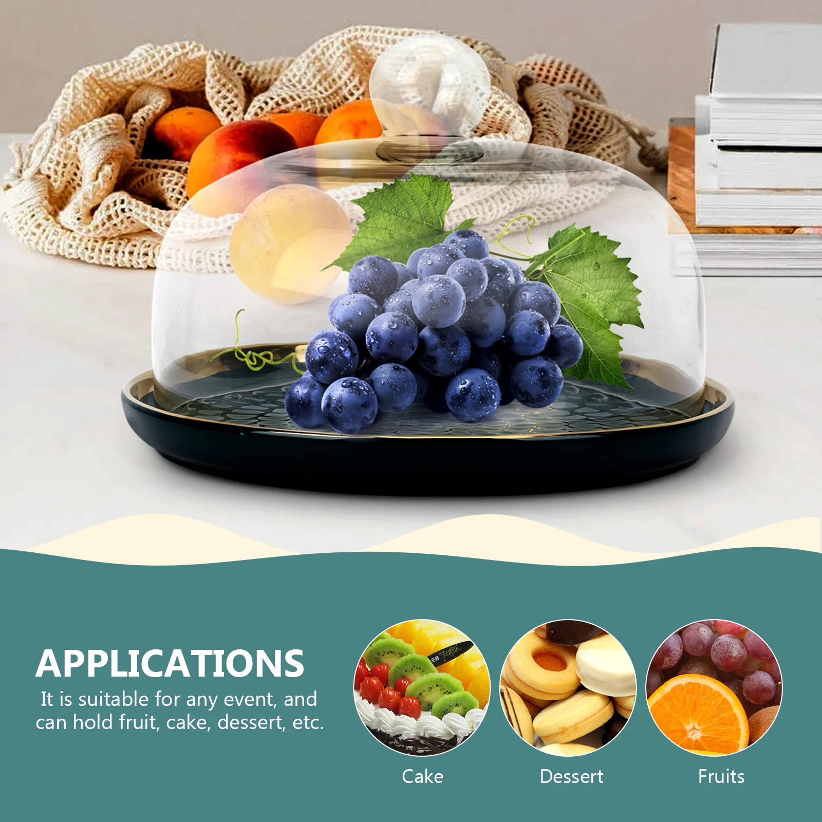 

1Set Dessert Tray High Grade Material Practical Family Reunions Childrens Parties Anniversaries