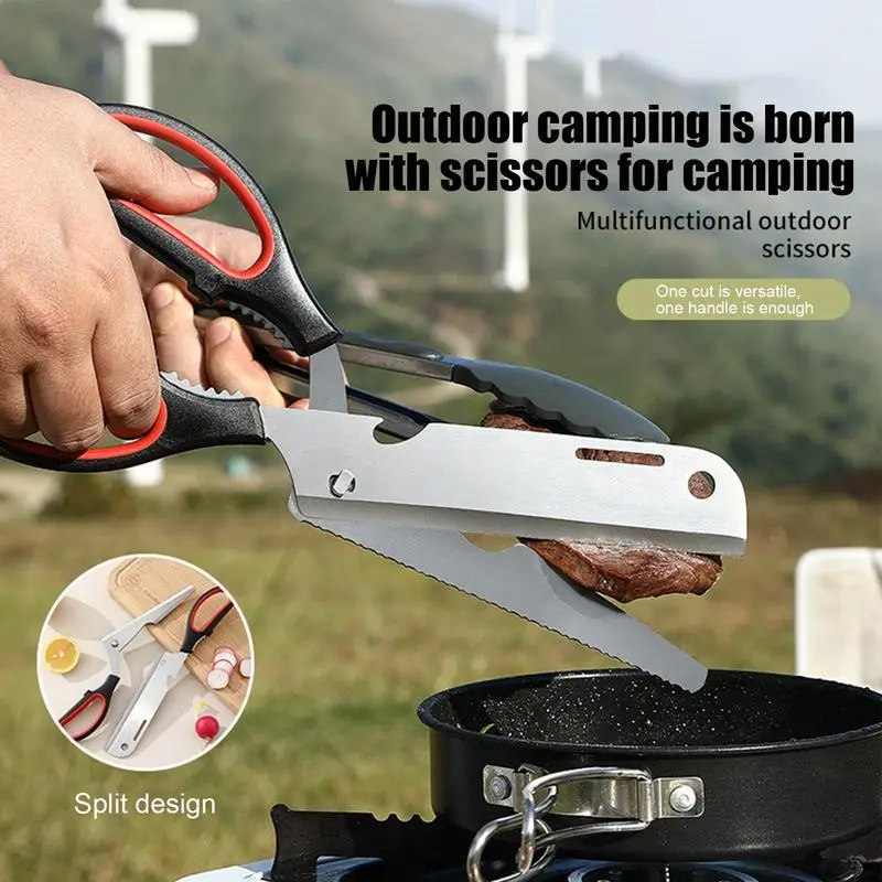 Heavy Duty Kitchen Scissors Rustproof Detachable Meat Shears For BBQ Cooking Gadgets Multifunctional Professional Powerful