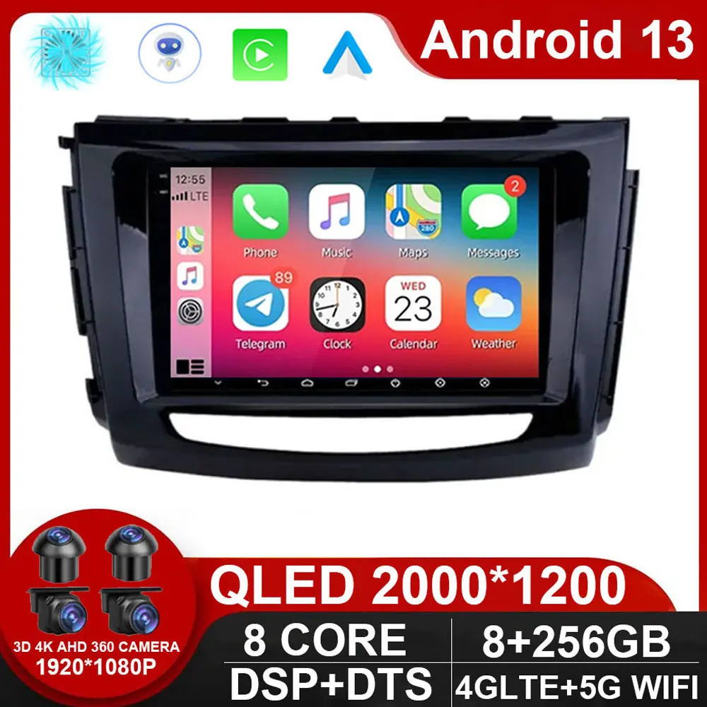 10 inch Android 13 Car Radio Navigation Multimedia Video For Greatwall GWM STEED Greatwall Wingle 6 2 Din Carplay No DVD Player