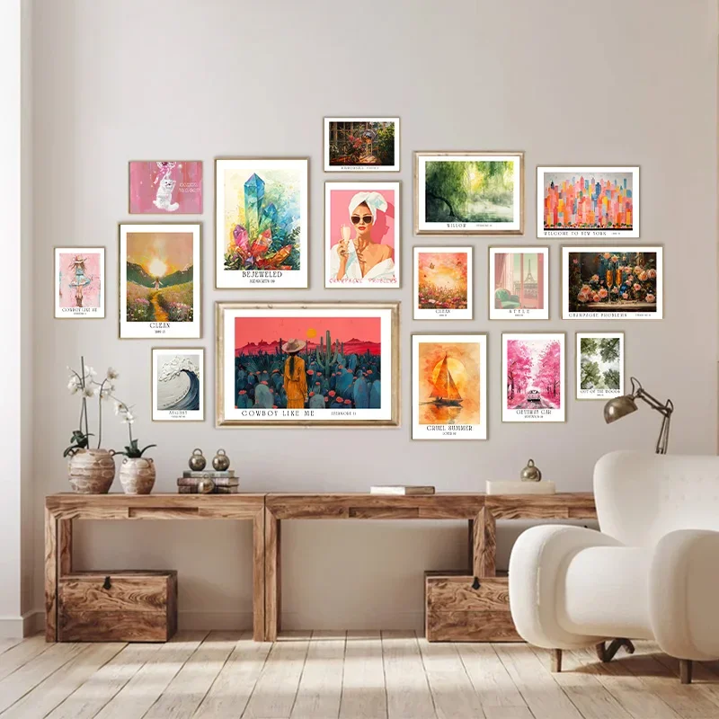 Trendy Modern Landscape Oil Painting People Art Prints Poster Girls Room Bedroom Cure Modern Ideal Gift Canvas Painting Wall Art