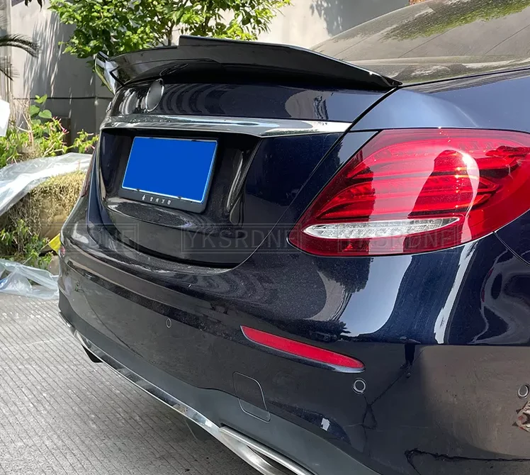 For Mercedes Benz W213 E200 E260 E300 AMG 2015-2020 PSM STYLE Car ABS Plastic Unpainted Primer Rear Trunk Boot Wing Lip Spoiler