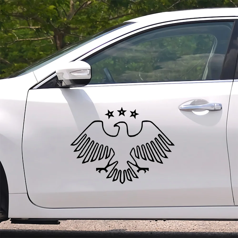 30573# Custom Made Syria Eagle Theme Vinyl Decal New Coat of Arms of Syria Sticker for Bumper Rear Windshield Wall Door