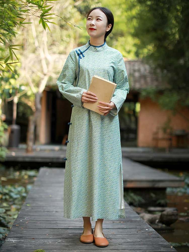 

Ретро-юбка из хлопка и льна для женщин, весна-осень, новая коллекция, художественный стиль, индивидуальный дизайн, приталенная, в стиле Tea Costum