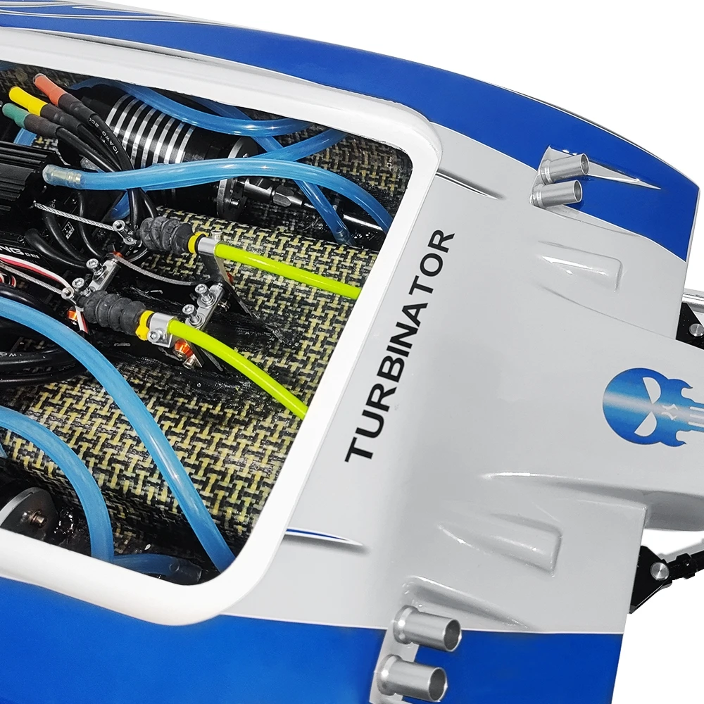 TFL أزرق-أبيض 1133 باجاني زوندا الألياف الزجاجية كاتاماران قارب سباق كهربائي RC مع محرك مزدوج 4082 / 160A ESC سرعة تصل إلى 100 كم/ساعة