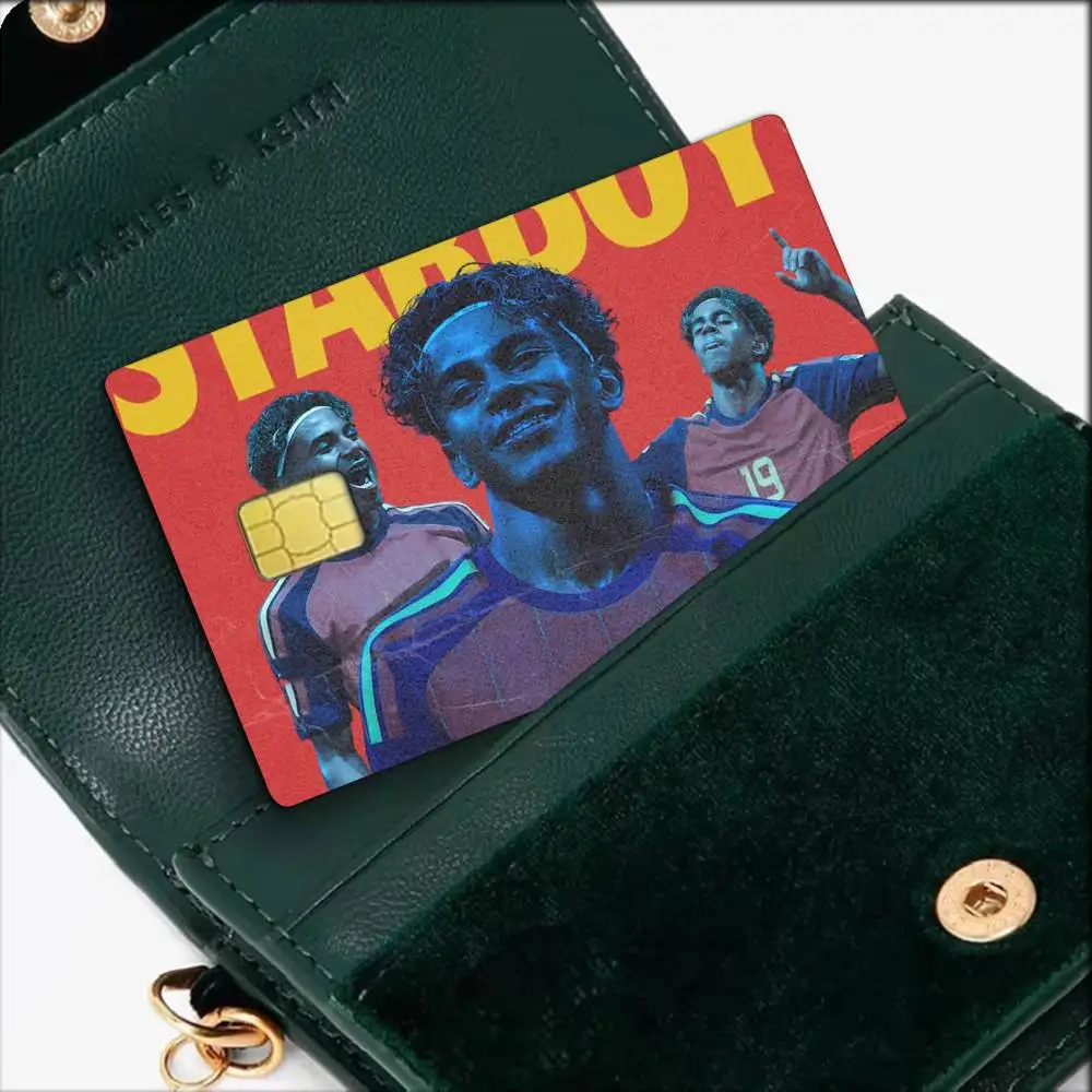 Football L-Lamine 19 Y-Yamal Waterproof Film Skin Cover Credit Card Stickers Debit Front Bank Bus Pass